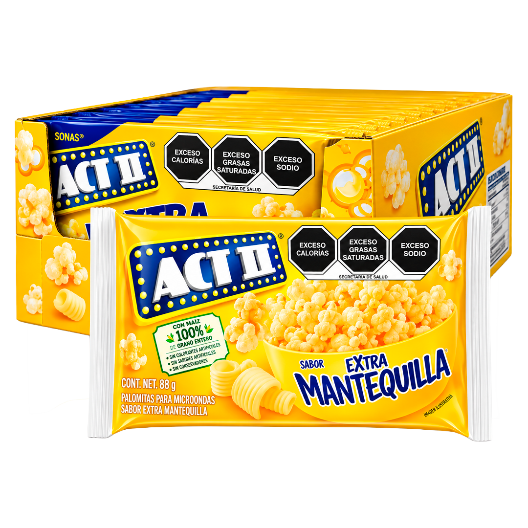 ACT II PALOMITAS EXTRA MANTEQUILLA 1/14pzs (Caja:6dsp)