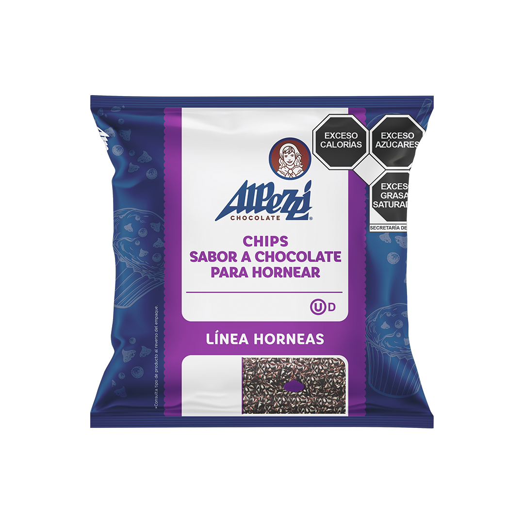 Alpezzi chips sabor a chocolate para hornear 10 kilos