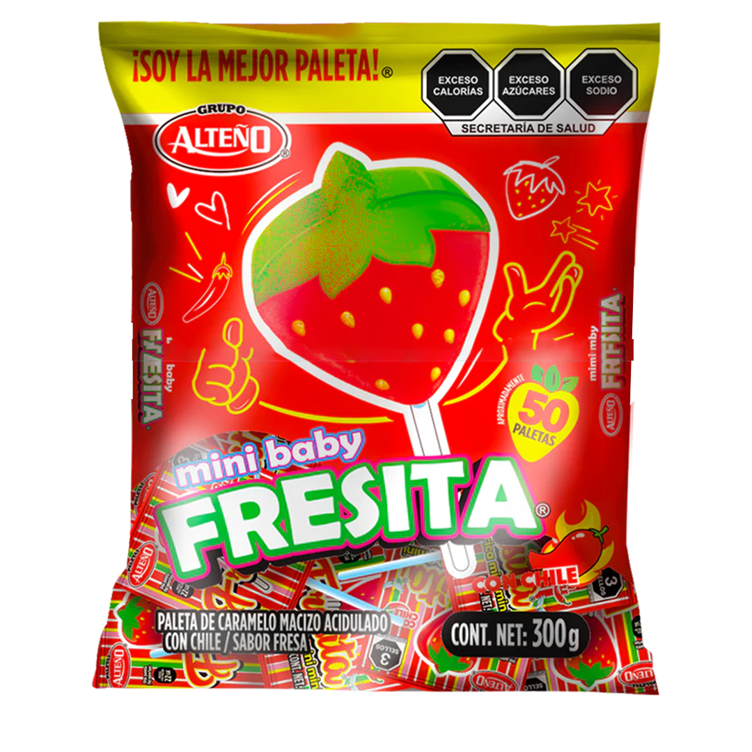 Alteño Mini Baby Fresita Bolsa con 50 Piezas