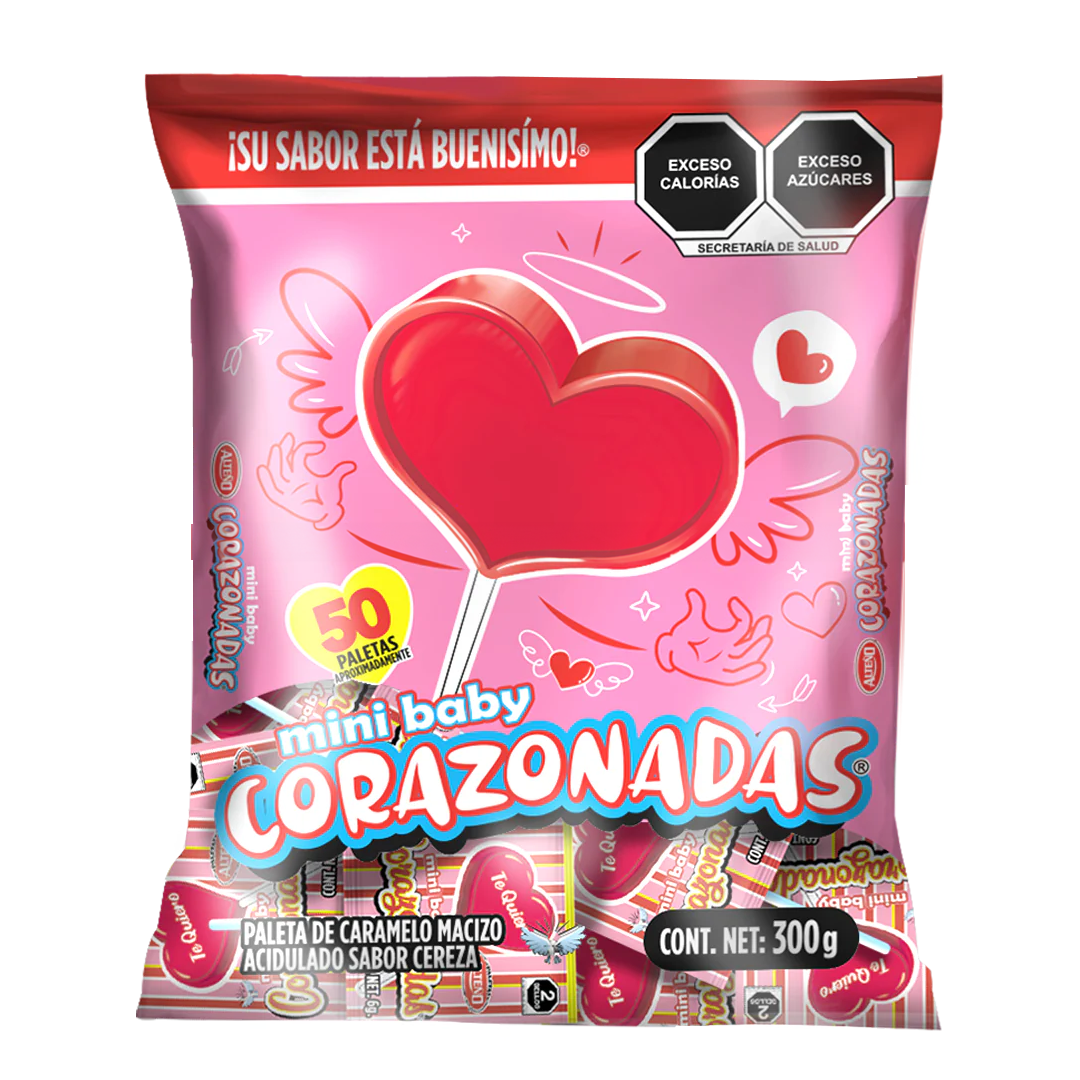 Alteño Mini Baby Corazonadas Bolsa con 50 Piezas
