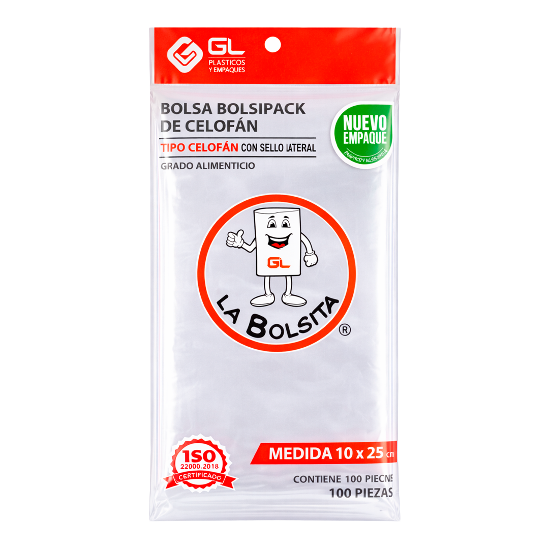 Alexa Bolsipack Bolsa Tipo Celofán con Sello lateral
