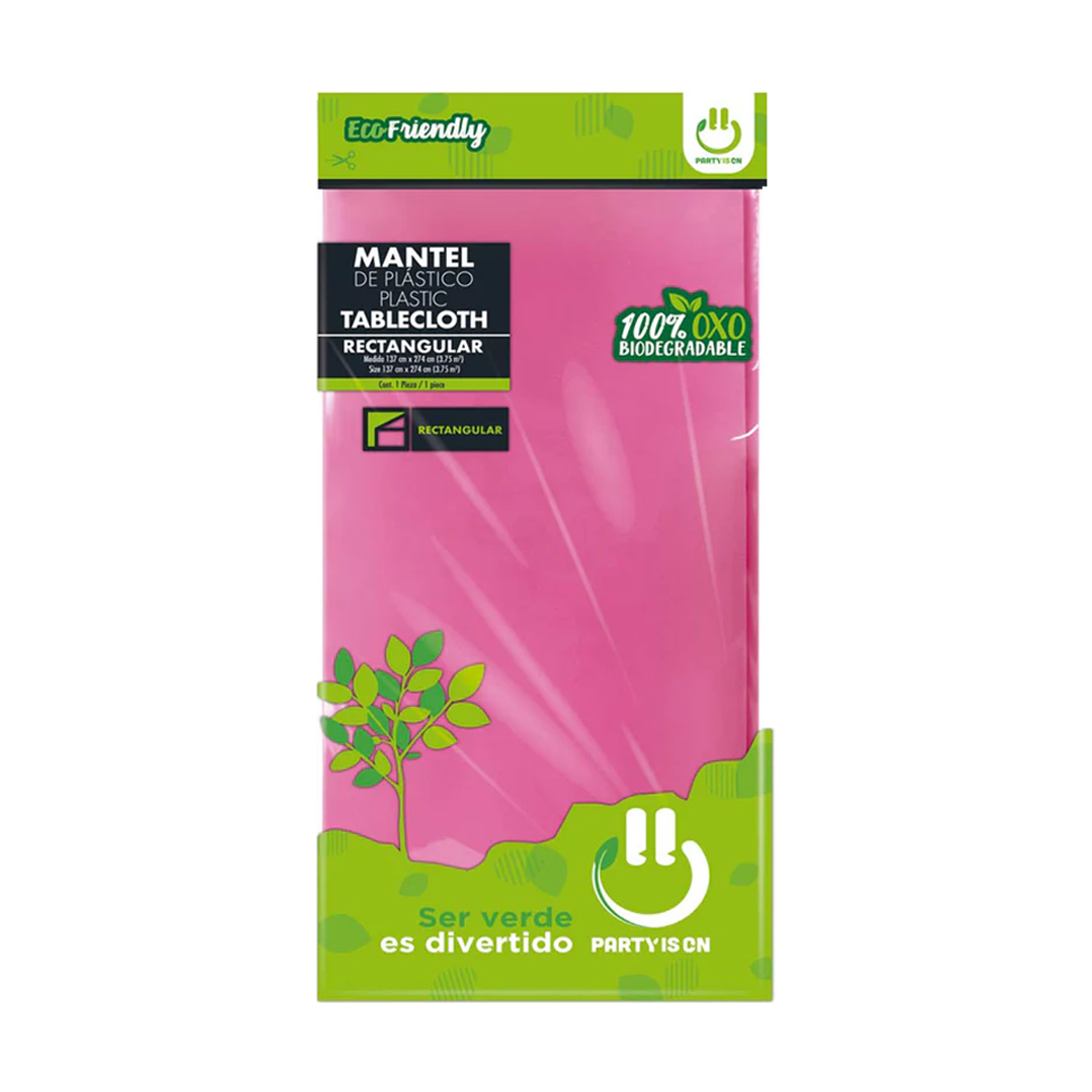 SELECTAS MANTEL PLAST ROSA 1/12pz (Caja:12dsp)