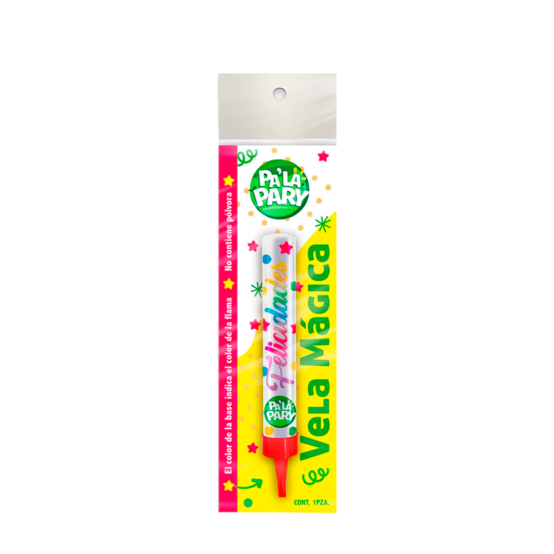 PA'LA PARY VELA MAGICA Y 1/8cm (Caja:30pzs)