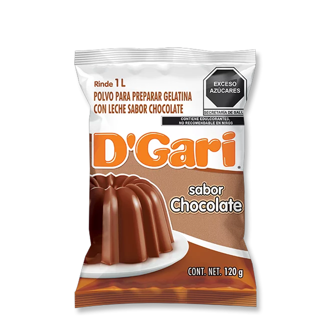 D'GARI GEL LECHE CHOCOLATE 1/120gr (Caja:50pz)