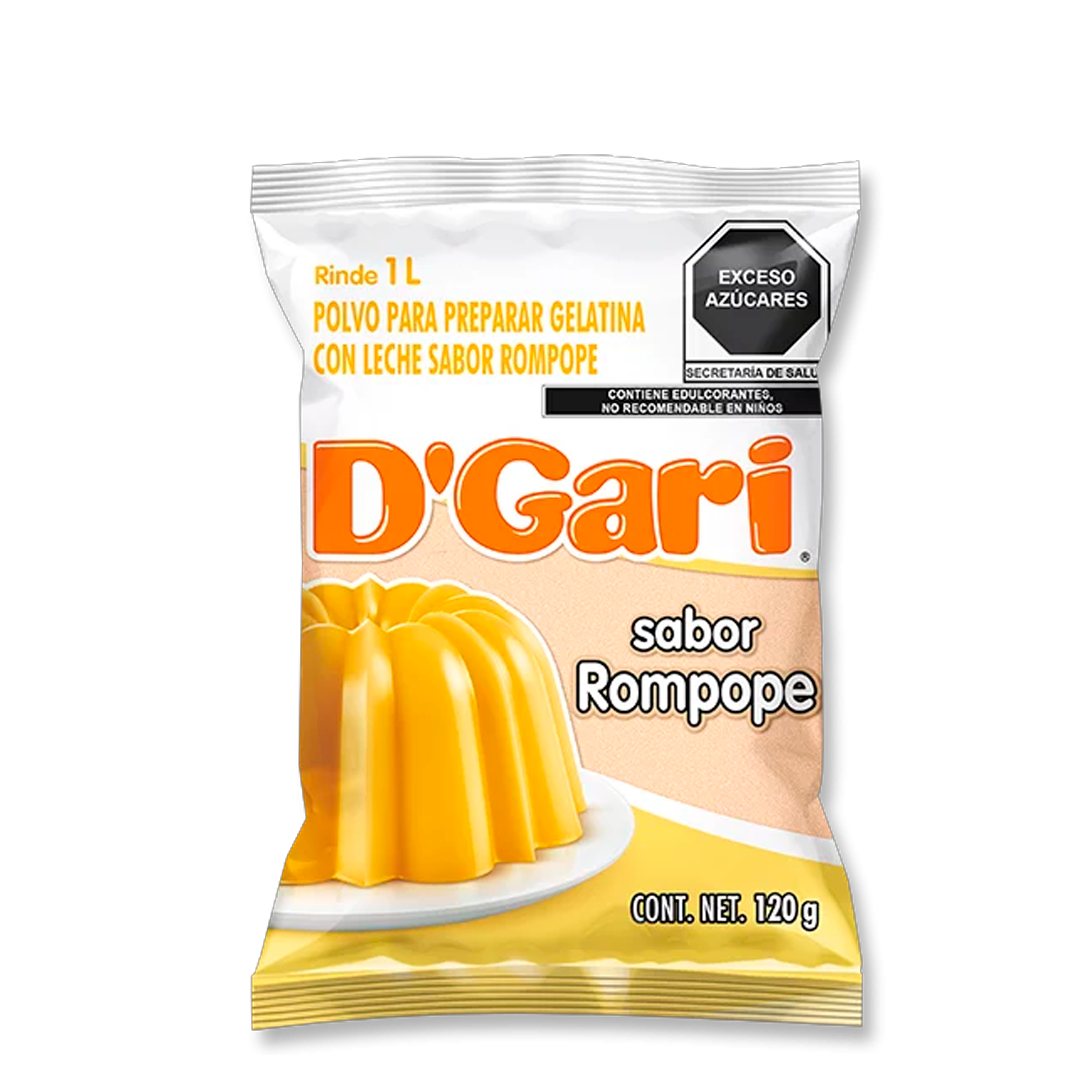 D'GARI GEL LECHE ROMPOPE 1/120gr (Caja:50pz)