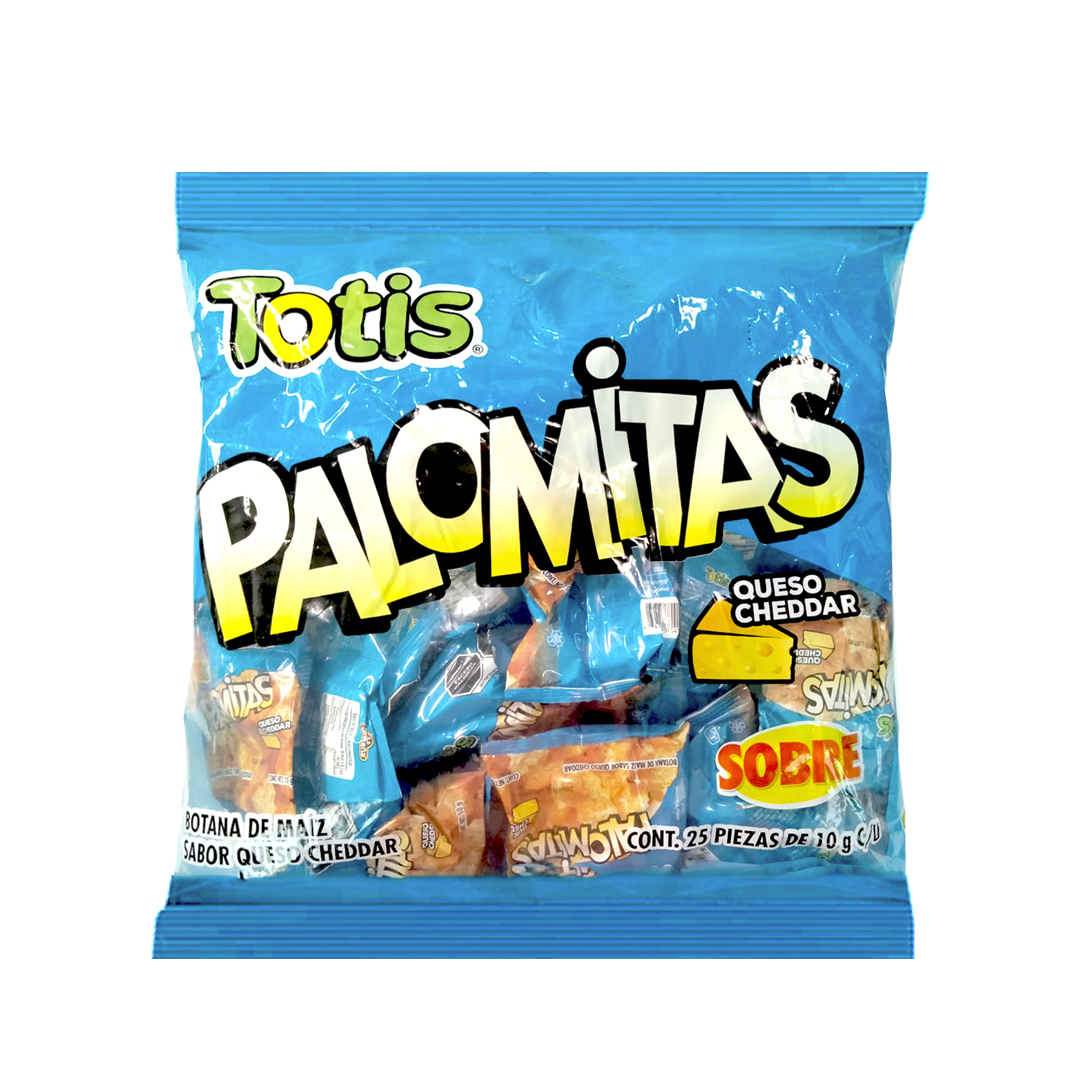 TOTIS PALOMITAS QUESO 10gr 1/25pzs (Caja: 10dsp)