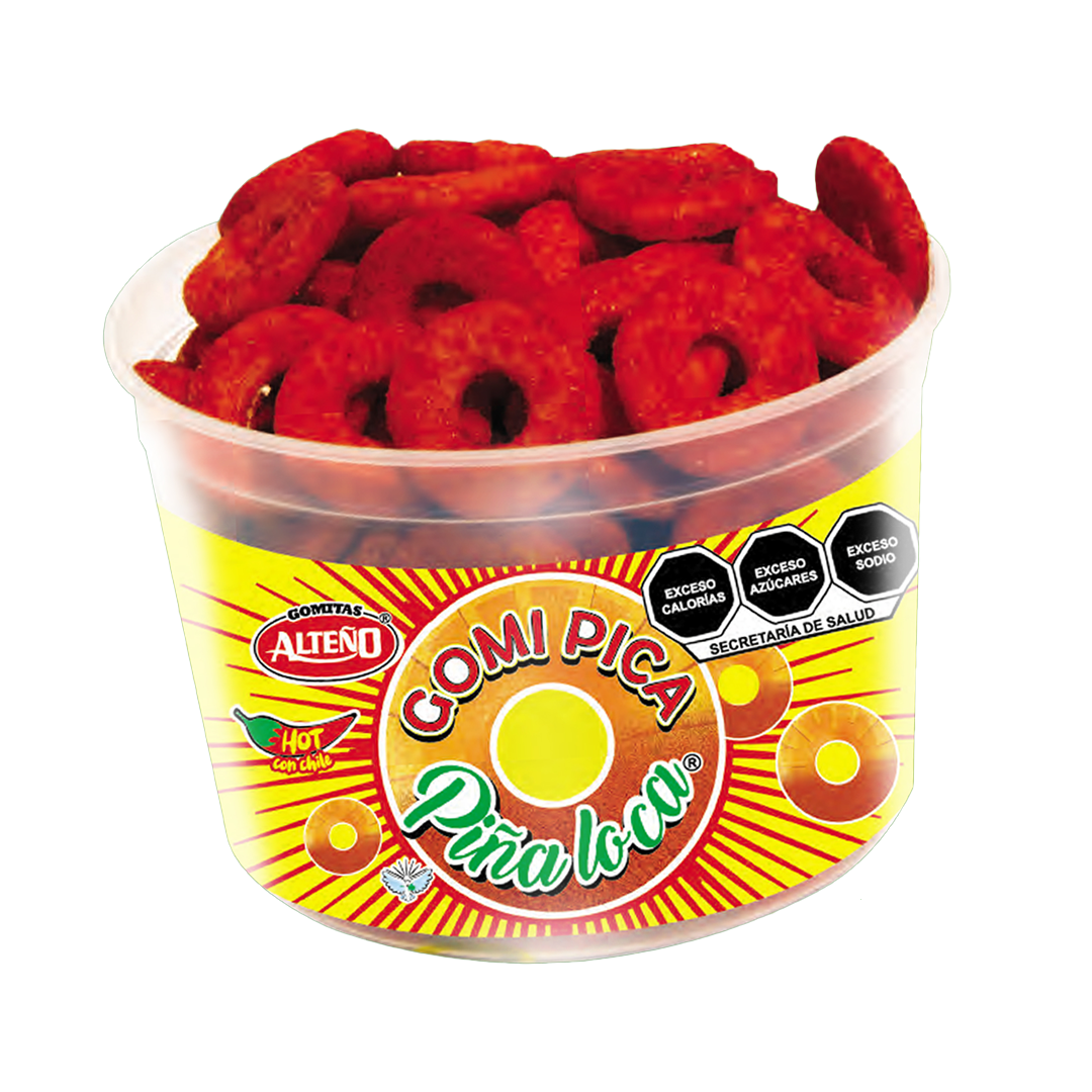 Alteño Gomi Piña Loca Hot con Chile Vitrolero Contiene 960 Gramos