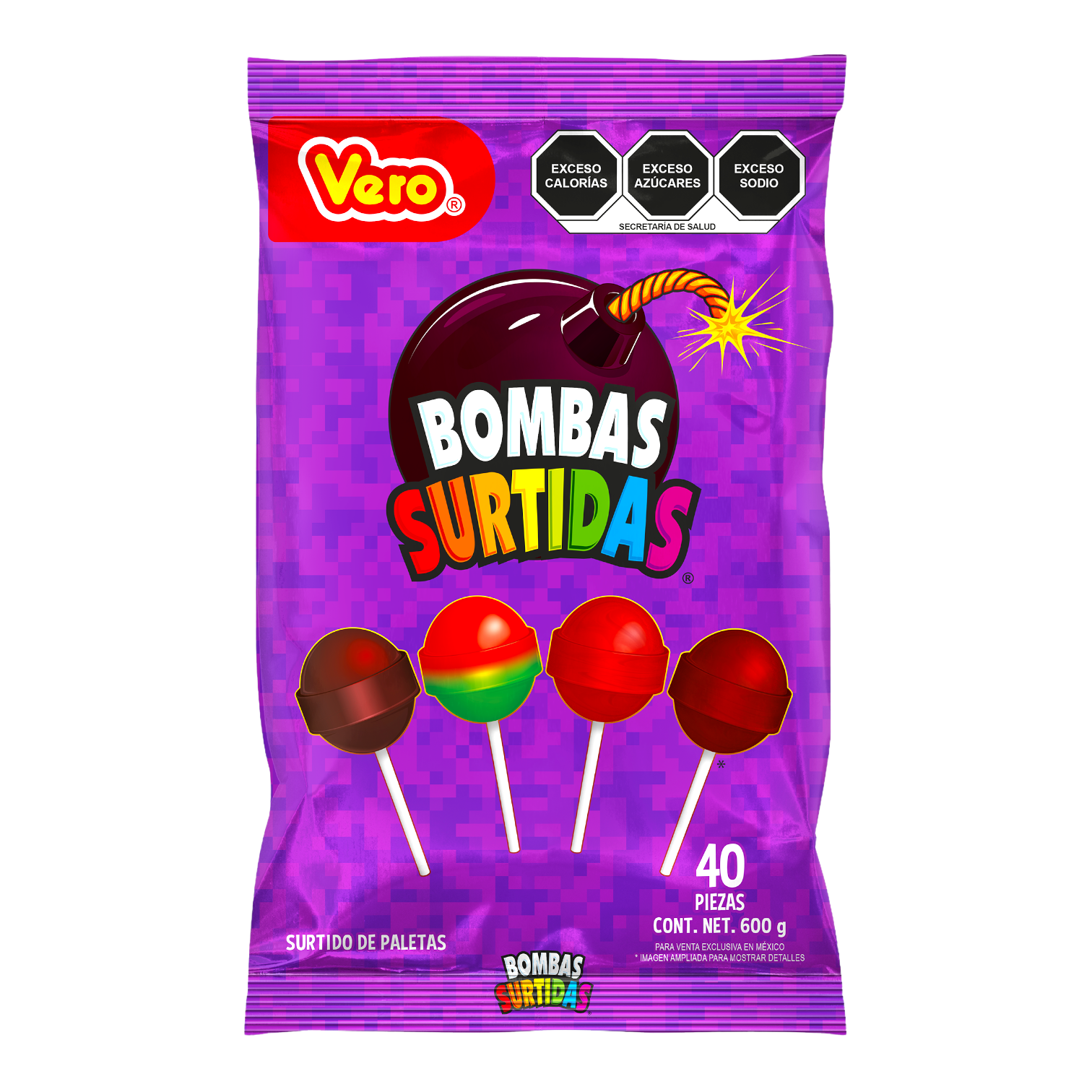 VERO PAL.BOMBA SURTIDA 1/40pzs (Caja:24bls)