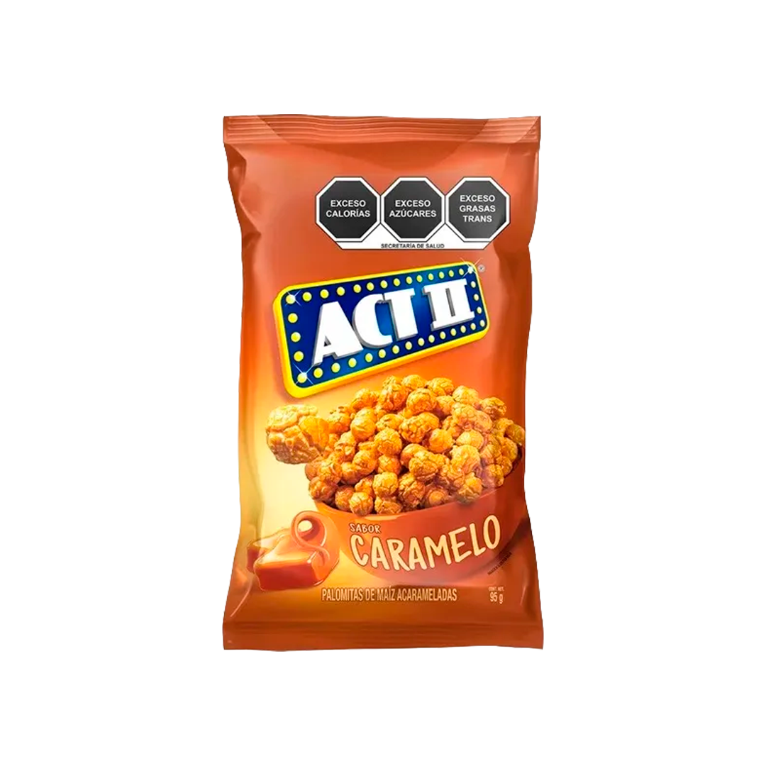 ACT II PALOMITAS CARAMELO 1/95gr (Caja:8pz)A