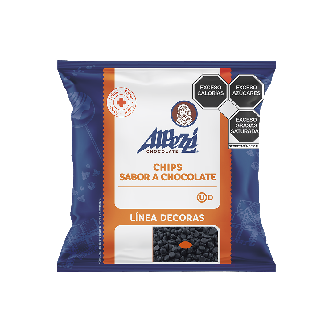 Alpezzi chips sabor a chocolate semiamargo para hornear 10 kilos
