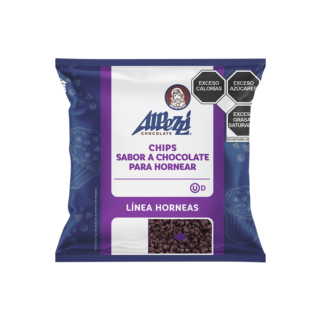 Alpezzi chips sabor a chocolate para hornear 10 kilos
