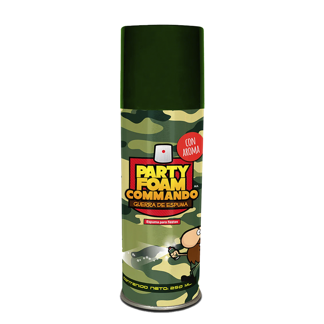 Plata Party foam Commando Gerra de Espuma 250ml)