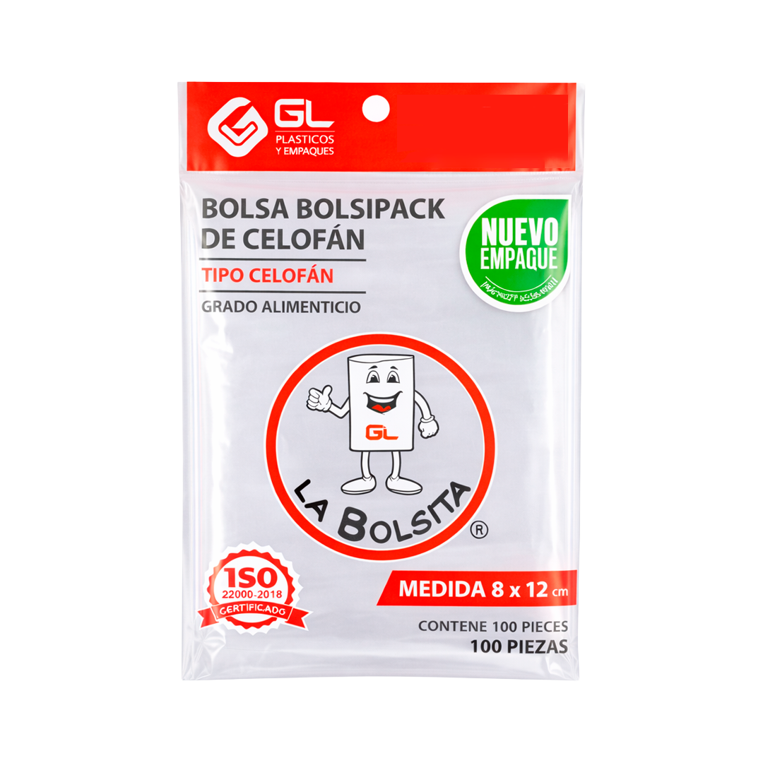Alexa Bolsa Bolsipack de Celofán Grado Alimenticio