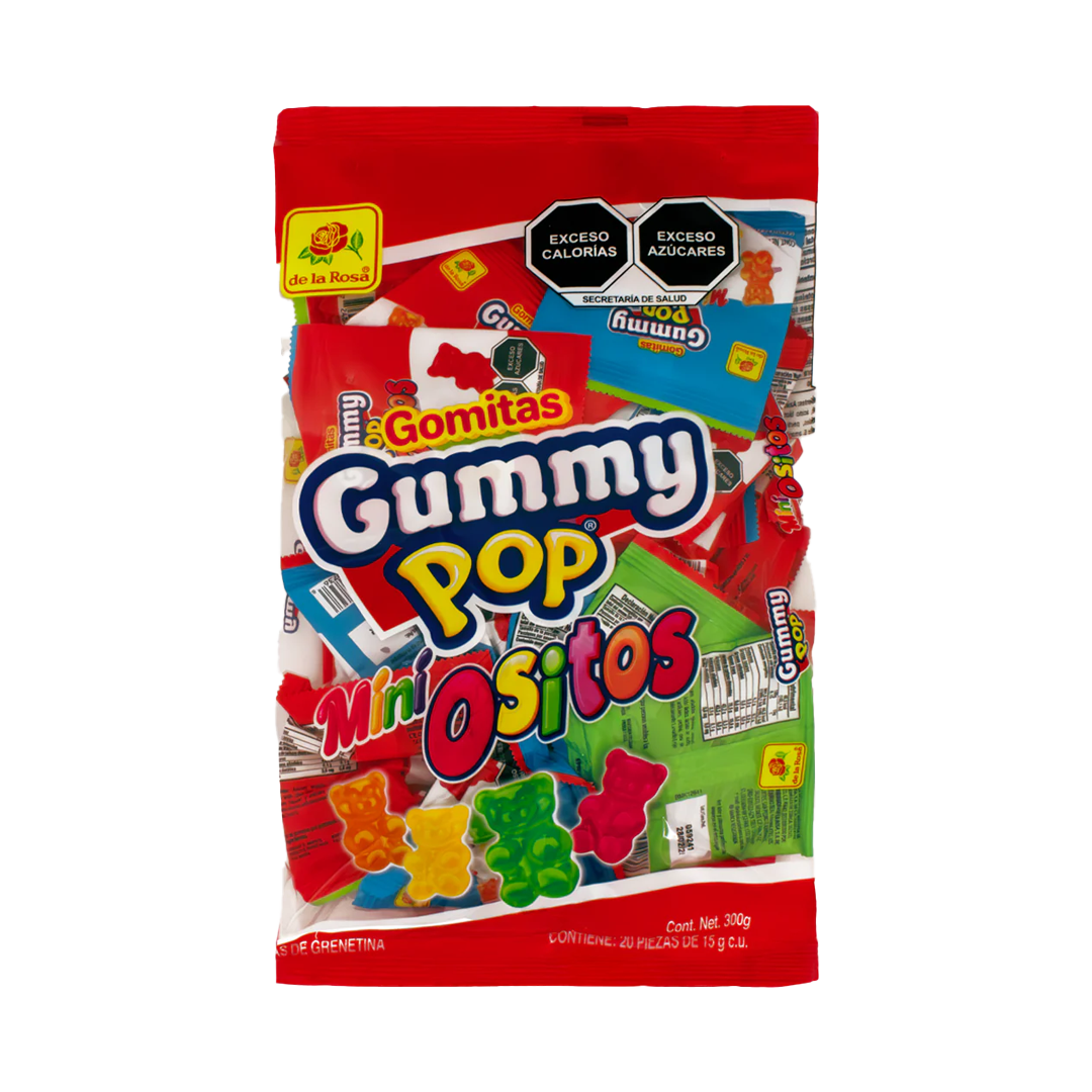 DLR GUMMY  POP MINI OSITOS 1/20PZ /15GR (CAJA:24PZAS)