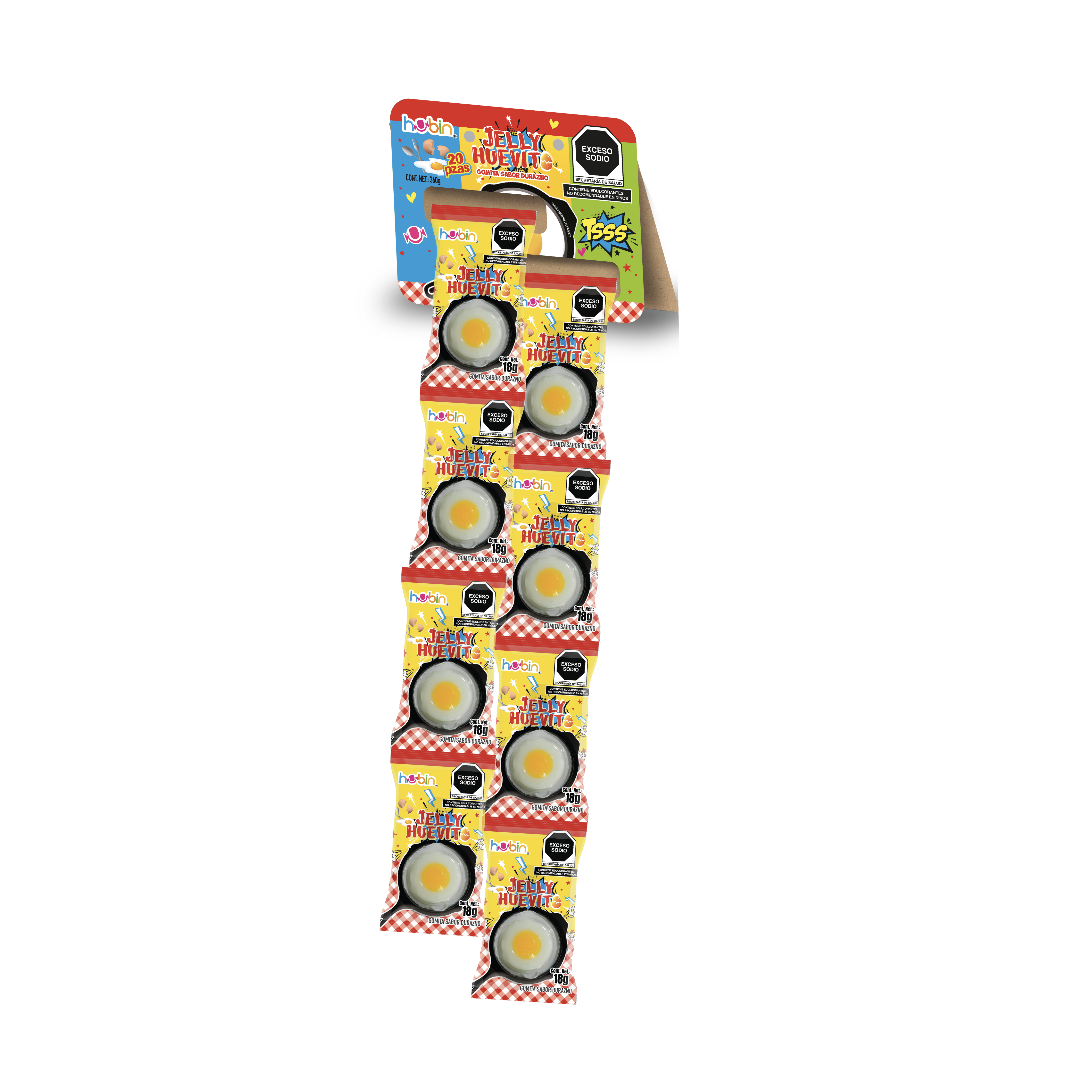 HUBIN JELLY HUEVITO TIRA 1/20pzs (Caja:12dsp)