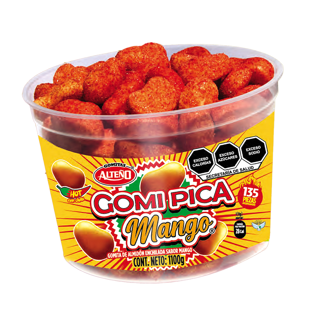 Alteño Gomi Pica Mango Hot con Chile Vitrolero con  960 Gramos