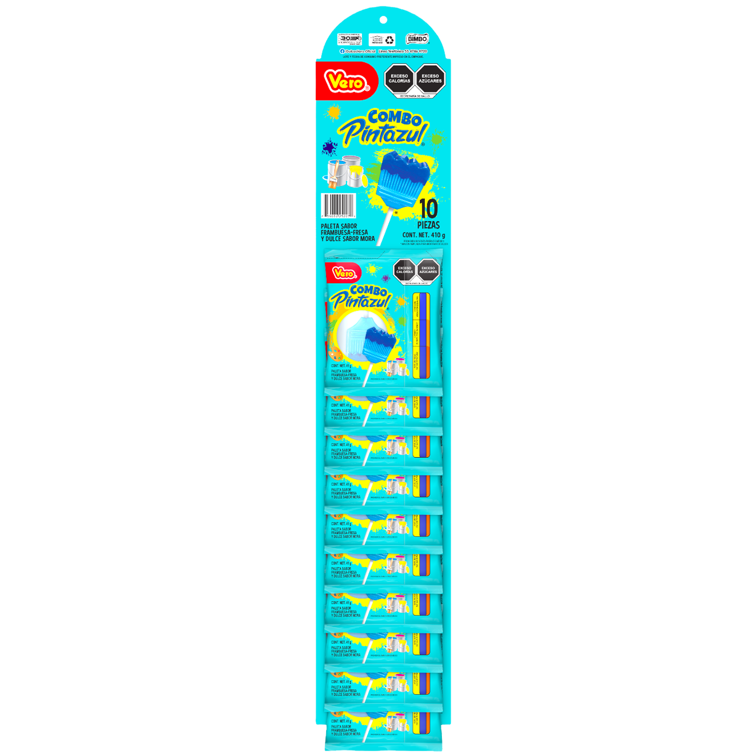 VERO PAL MARBETE PINTAZUL 1/10pz (Caja:18bl)