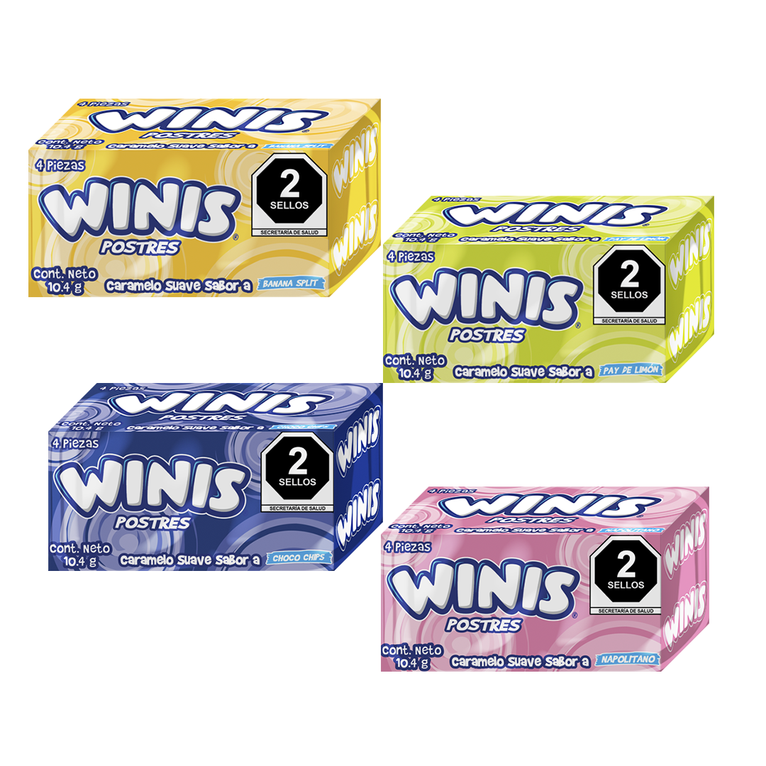 Winis Cremositos T7 - El Display Contiene 16 Piezas