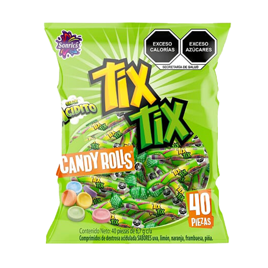 SONRIC'S TIX CANDYROLL 1/40pz (Caja:12dsp)